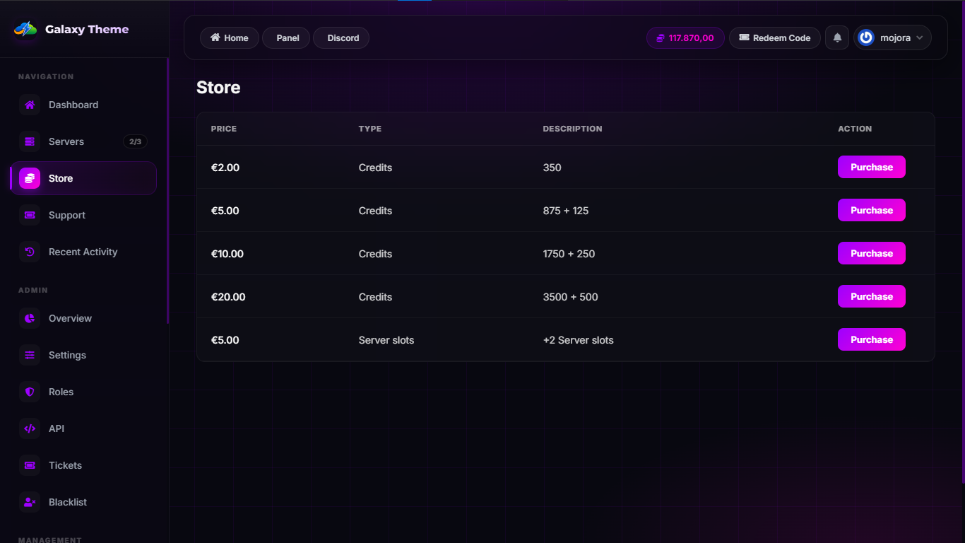 Galaxy Theme